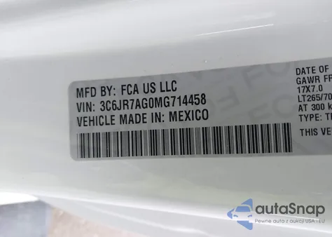 2021 Ram 1500 Classic Tradesman 4X4 6'4 Box from USA, damaged, VIN 3C6JR7AG0MG714458